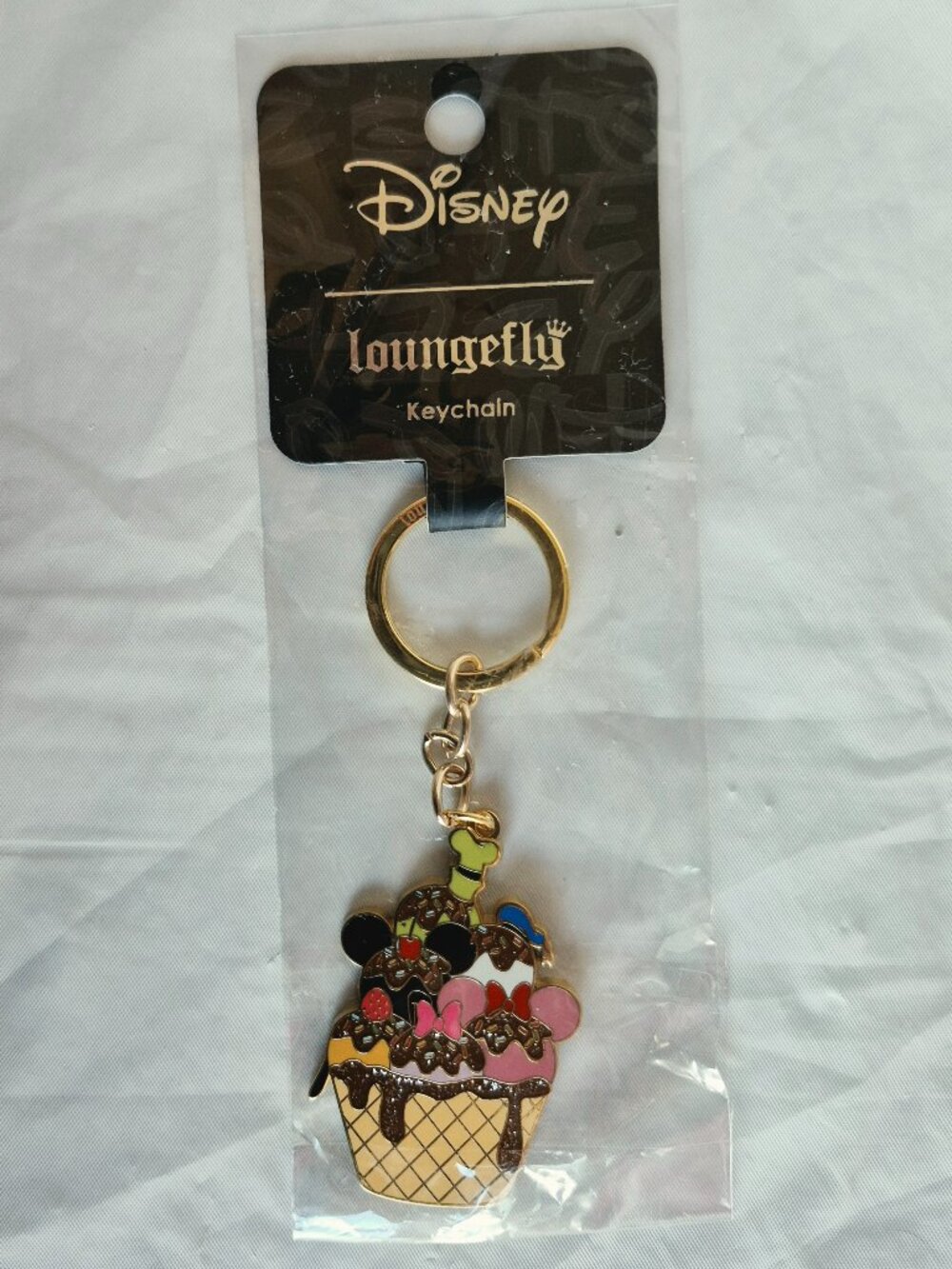 NWT Disney X Loungefly Mickey Friends Sensational 6 Ice Cream Sundae Keychain
